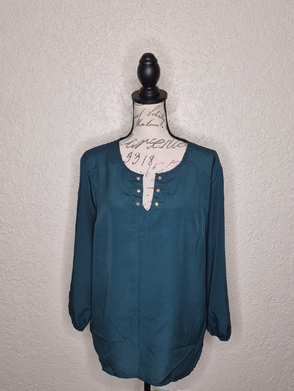 Jones New York Shirt Green Size XL